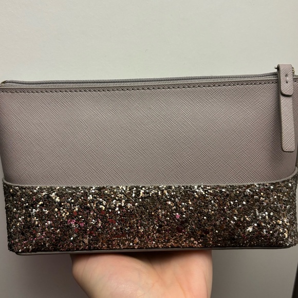 Kate Spade Purple Cosmetic Case with Glitter - Picture 2 of 5